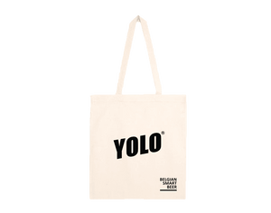 Tote bag YOLO en coton bio imprimé en Belgique